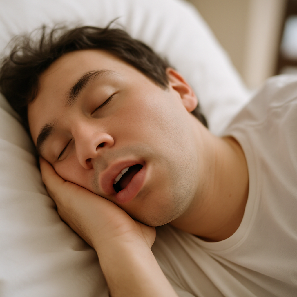 Man Mouth breathing Sleeping